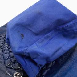 Pre Owned Alexander McQueen Navy Blue Quilted Leather Chain Flap Bag