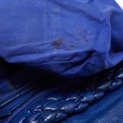 Pre Owned Alexander McQueen Navy Blue Quilted Leather Chain Flap Bag