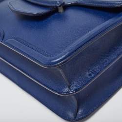 Pre Owned Alexander McQueen Blue Leather Heroine Shoulder Bag