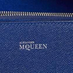 Pre Owned Alexander McQueen Blue Leather Heroine Shoulder Bag