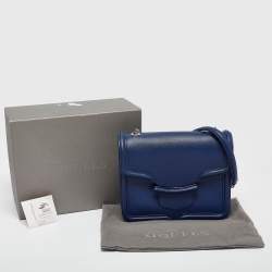 Pre Owned Alexander McQueen Blue Leather Heroine Shoulder Bag