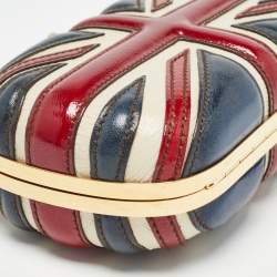 Pre Owned Alexander McQueen Multicolor Leather Britannia Skull Box Clutch