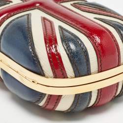 Pre Owned Alexander McQueen Multicolor Leather Britannia Skull Box Clutch