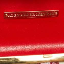 Pre Owned Alexander McQueen Multicolor Leather Britannia Skull Box Clutch