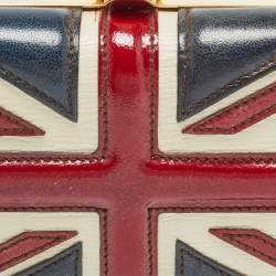 Pre Owned Alexander McQueen Multicolor Leather Britannia Skull Box Clutch