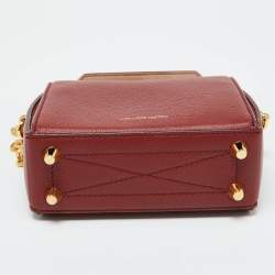 Alexander McQueen Brick Brown Leather Box Crossbody Bag