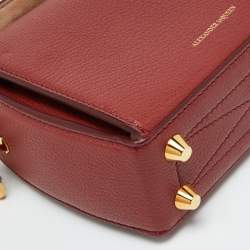 Alexander McQueen Brick Brown Leather Box Crossbody Bag