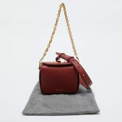 Alexander McQueen Brick Brown Leather Box Crossbody Bag