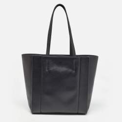 Alexander McQueen Black/Red Leather Signature Tote