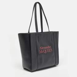 Alexander McQueen Black/Red Leather Signature Tote