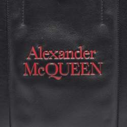 Alexander McQueen Black/Red Leather Signature Tote