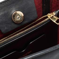 Alexander McQueen Black/Red Leather Signature Tote