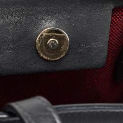 Alexander McQueen Black/Red Leather Signature Tote