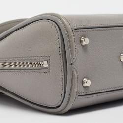Alexander McQueen Grey Leather Mini Heroine Shoulder Bag
