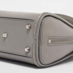Alexander McQueen Grey Leather Mini Heroine Shoulder Bag