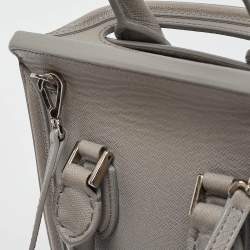 Alexander McQueen Grey Leather Mini Heroine Shoulder Bag