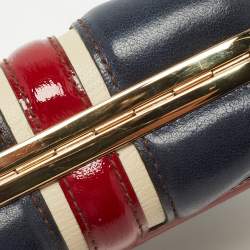 Alexander McQueen Multicolor Leather Britannia Skull Box Clutch