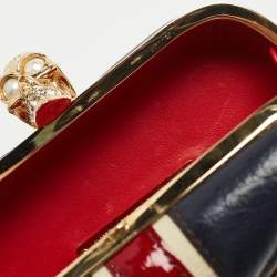 Alexander McQueen Multicolor Leather Britannia Skull Box Clutch