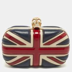 Alexander McQueen Multicolor Leather Britannia Skull Box Clutch