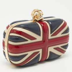 Alexander McQueen Multicolor Leather Britannia Skull Box Clutch