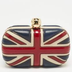 Alexander McQueen Multicolor Leather Britannia Skull Box Clutch