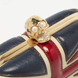 Alexander McQueen Multicolor Leather Britannia Skull Box Clutch