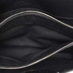 Alexander McQueen Black Embossed Patent Leather Top Handle Bag