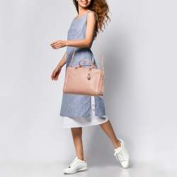 Alexander McQueen Pink Leather Skull Padlock Satchel