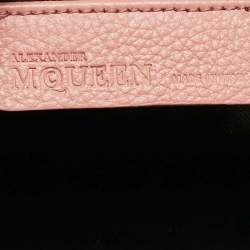 Alexander McQueen Pink Leather Skull Padlock Satchel