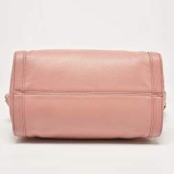 Alexander McQueen Pink Leather Skull Padlock Satchel
