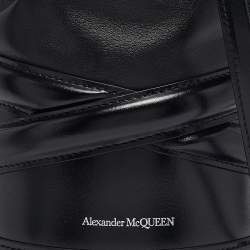 Alexander McQueen Black Leather The Soft Curve Bucket Bag