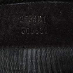 Pre Owned Alexander McQueen Black Suede Studded Zip Pouch