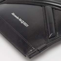 Alexander McQueen Black Leather Micro The Curve Crossbody Bag