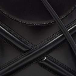 Alexander McQueen Black Leather Micro The Curve Crossbody Bag