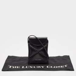 Alexander McQueen Black Leather Micro The Curve Crossbody Bag