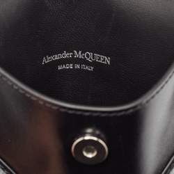 Alexander McQueen Black Leather Micro The Curve Crossbody Bag