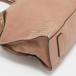 Alexander McQueen Beige Leather Large Studded De Manta Tote