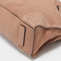 Alexander McQueen Beige Leather Large Studded De Manta Tote
