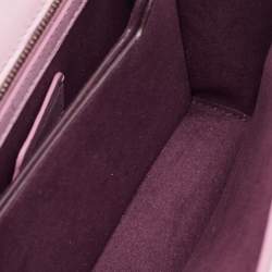 Pre Owned Alexander McQueen Pink Croc Embossed Leather Knuckle Flap Shoulder Bag