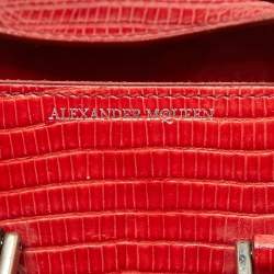 Alexander McQueen Red Lizard Heroine Satchel