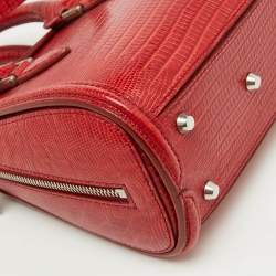 Alexander McQueen Red Lizard Heroine Satchel