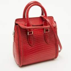Alexander McQueen Red Lizard Heroine Satchel