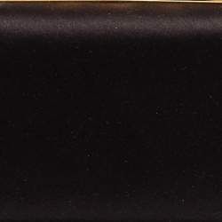 Pre Owned Alexander McQueen Black Satin Crystal Knuckle Duster Clutch