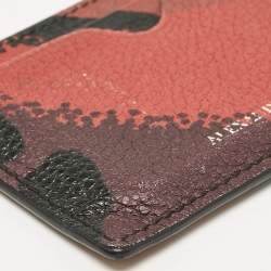 Alexander McQueen Red Camo Leather Dancing Skeleton Card Holder