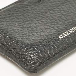 Alexander McQueen Black Leather Card Holder