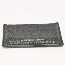 Alexander McQueen Black Leather Card Holder