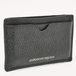 Alexander McQueen Black Leather Card Holder
