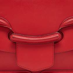 Alexander McQueen Red Leather Heroine Flap Shoulder Bag