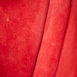 Alexander McQueen Red Leather Heroine Flap Shoulder Bag