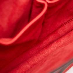 Alexander McQueen Red Leather Heroine Flap Shoulder Bag
